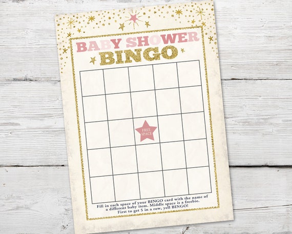 Twinkle Twinkle Little Star Baby Shower Bingo Card, PRINTABLE Twinkle Twinkle Baby Shower, Twinkle Little Star, Baby Shower Bingo, Digital Il_570xn