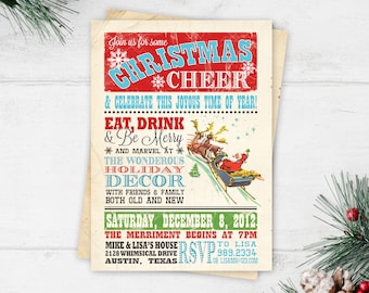 Christmas Invitation Printable, Holiday Party Invitation, Christmas Party Invitation, Holiday Party Digital Invitation, Christmas Invitation