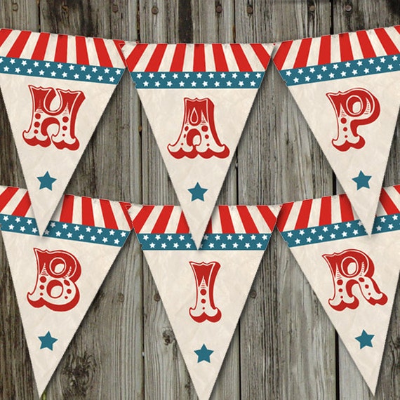 Little Firecracker Printable Happy Birthday Vintage Fourth Of Etsy