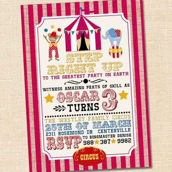 Digital Vintage Carnival Ticket Style Elephant Circus Themed Party Double Twins Triplets Birthday Invitation Printable or Printed 8 Digital Vintage Carnival Ticket Style Elephant Circus Themed Party Double Twins Triplets Birthday Invitation Printable or Printed 8