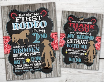 First Rodeo Birthday Invitation, First Rodeo Birthday, Cowboy Birthday Invitation, Horse Birthday Party, DIGITAL, This Ain't My First Rodeo