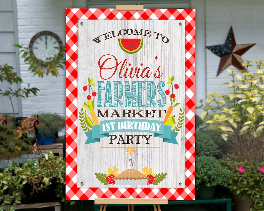 Farmers Market Party Farmers Market Sign PRINTABLE Farmers - Etsy