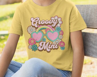 Groovy Mini Toddler Shirt, Groovy Toddler Outfit, Groovy Birthday Party Shirt, Groovy Mini TShirt for Toddler, Retro 70s Toddler Shirt