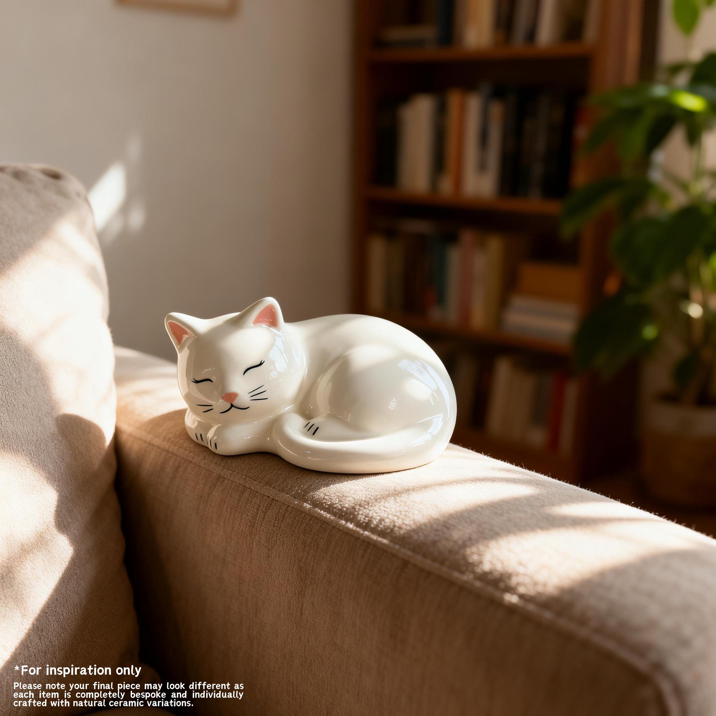 Sleeping Cat Ceramic - Etsy