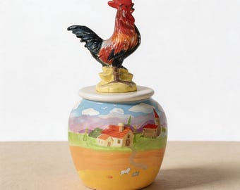 Urna para cenizas con forma de animal de granja, urna para mascotas con adorno esculpido, urna personalizada pintada a mano con forma de gallo, regalo para recordar a una mascota fallecida.