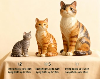 Urna de gato para cenizas, urna conmemorativa de cerámica hecha a mano para mascotas, tarro felino personalizado, recuerdo de gato, arte de cerámica, tributo único y colorido, figura 3D