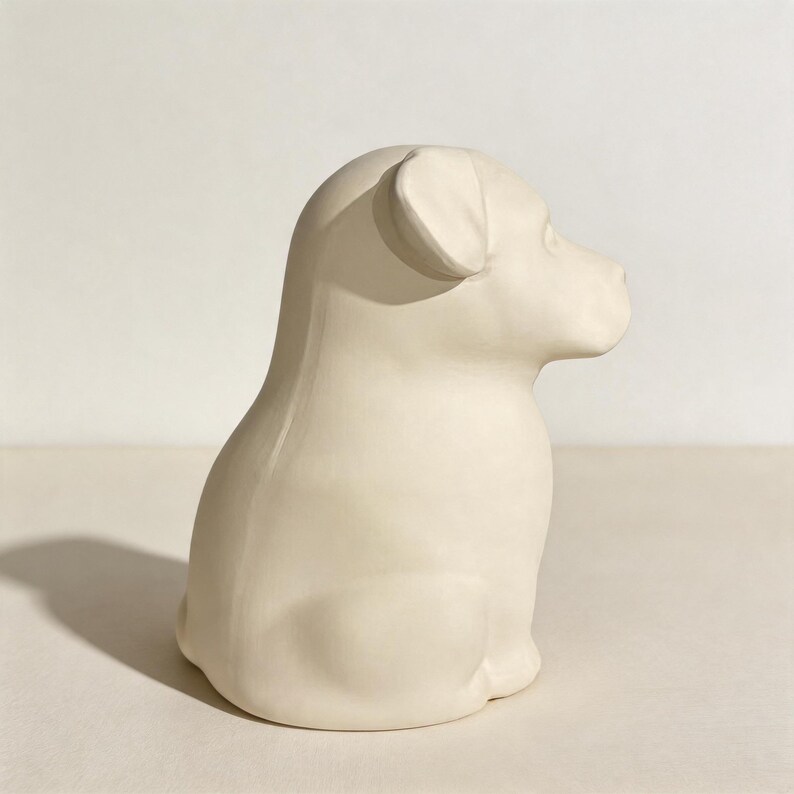 Bespoke Big Dog Urn Cremation Ashes for Pet Loss Handmade Ceramic Dog Shape Urn Custom Big Dog Breed Cartoon Style Mother's Day Memorial image 8
