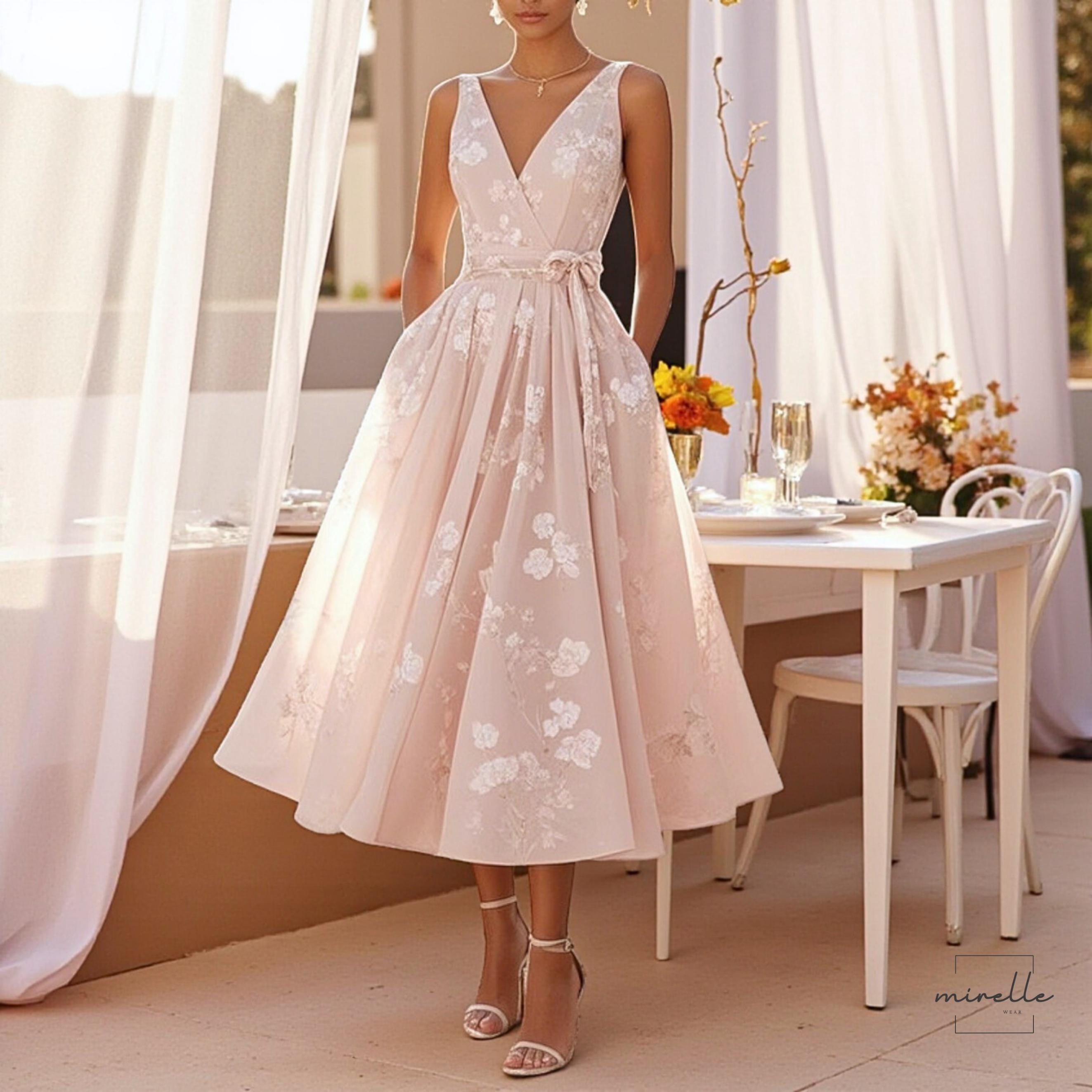 chinese dress ladies Light Pink Vintage Lace Dress main image 0
