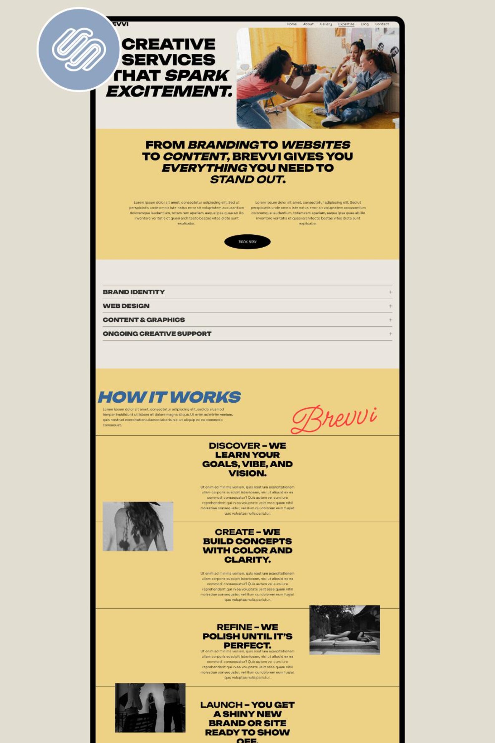 Squarespace Website Template Modern Portfolio Design for Creatives Etsy
