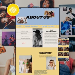 Squarespace Website Template | Modern Portfolio Design for Creatives