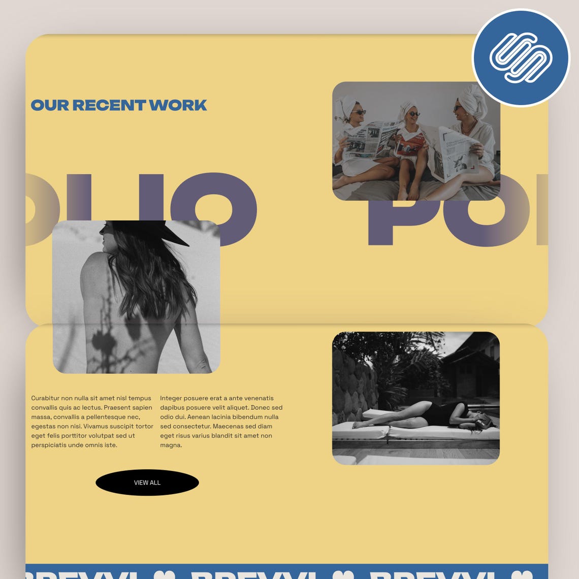 Squarespace Website Template Modern Portfolio Design for Creatives Etsy