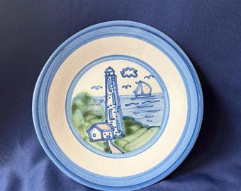 M.A. Hadley Lighthouse Collectible Stoneware Plate