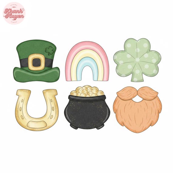 St Patrick's Day Cookie Cutter STL Set, Irish Theme (Digital Download )