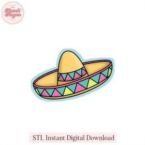 Sombrero Cookie Cutter STL | Mexican Hat Fiesta Party (Digital Download)