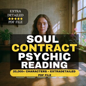 Personalized PDF Soul Contract Psychic Reading, Medium Guidance Future Love, Karma & Psychic Reading, Past Life and General Reading,Same Day