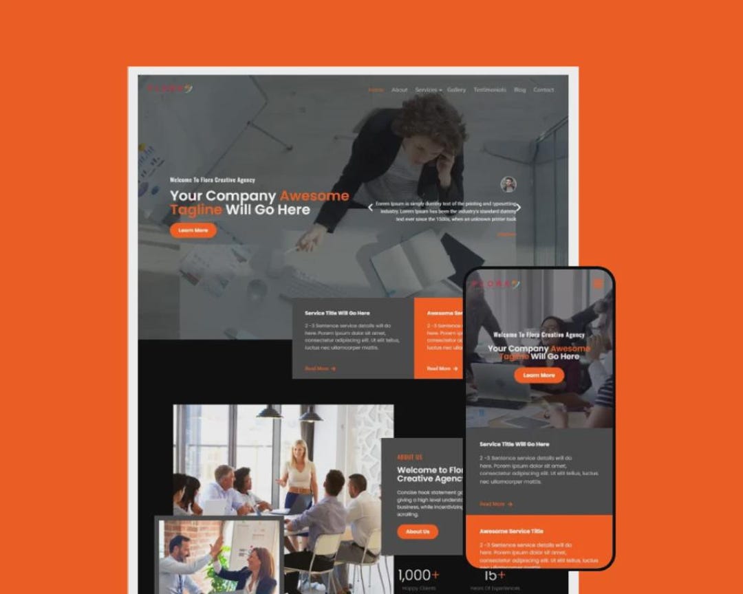Flora – Creative Wordpress Theme | Elementor Template - Etsy