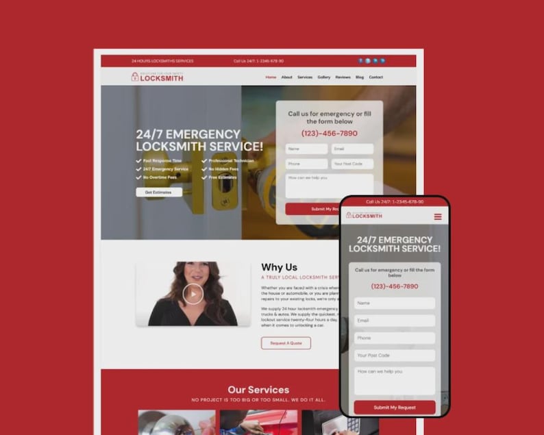 WordPress-thema slotenmaker | Elementor-sjabloon afbeelding 1