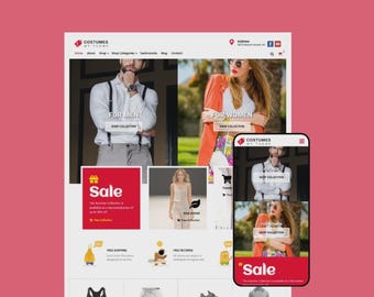 Costumes Clothing WordPress Theme | Elementor Template