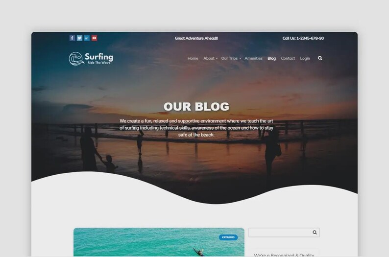 Surfen WordPress Theme | Elementor Template Bild 6