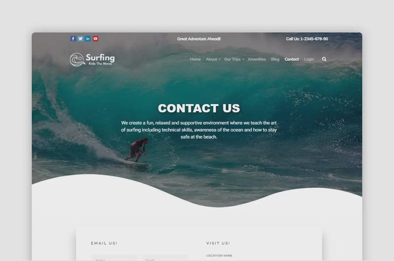 Surfen WordPress Theme | Elementor Template Bild 5