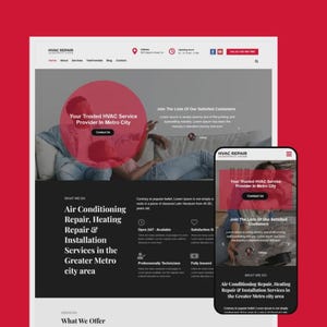 Thème WordPress pour réparation de CVC | Modèle Elementor