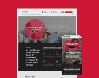 Tema WordPress per la riparazione di impianti di riscaldamento, ventilazione e condizionamento (HVAC) / Modello Elementor