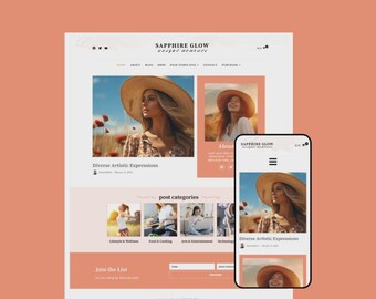 Sapphire Glow – Fashion Blog WordPress Theme | Elementor Template