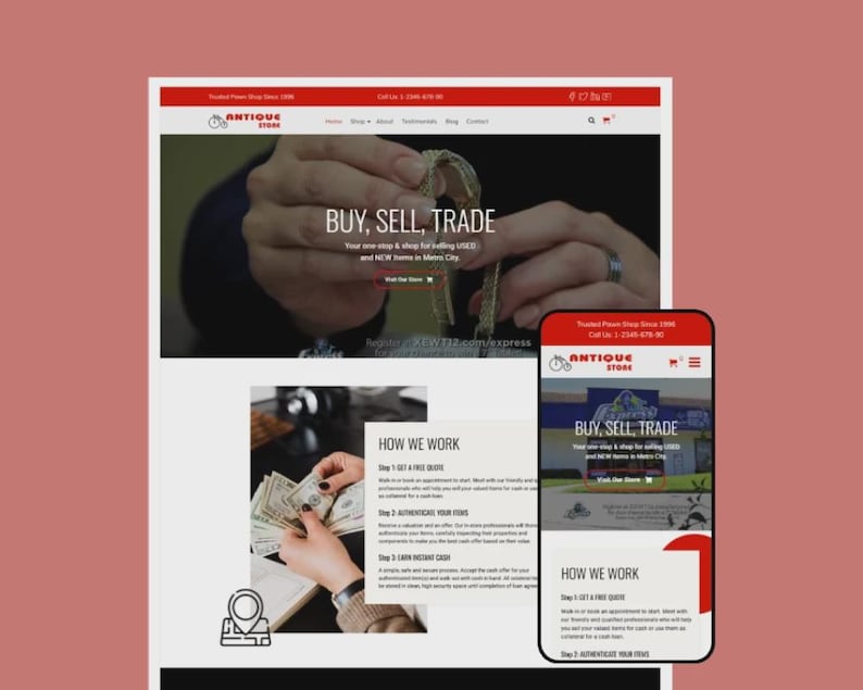 Antique Store WordPress Theme | Elementor Template image 1