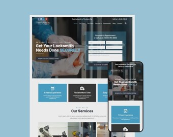WordPress-tema för säkerhetslåssmed | Elementor-mall