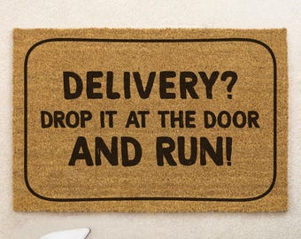 Funny Personalized Doormat, Humorous Welcome Mat, Custom Front Door Rug, First Home Gift for Couple, Housewarming Gift