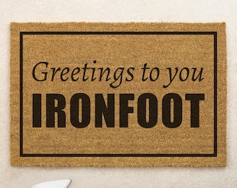 Funny Personalized Welcome Mat, Custom Front Door Doormat, Humorous Housewarming Gift, First Home Gift for Couple