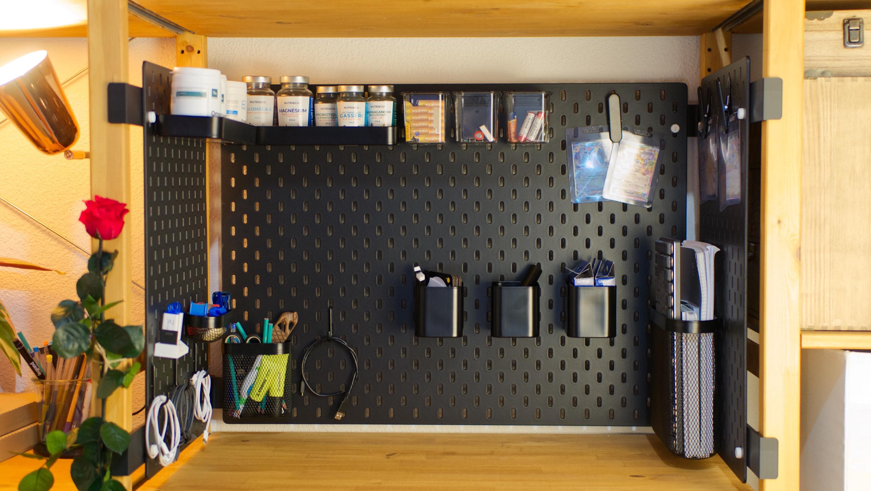 SKÅDIS Pegboard Mounting Kit for IKEA IVAR – No Drilling, Modular ...
