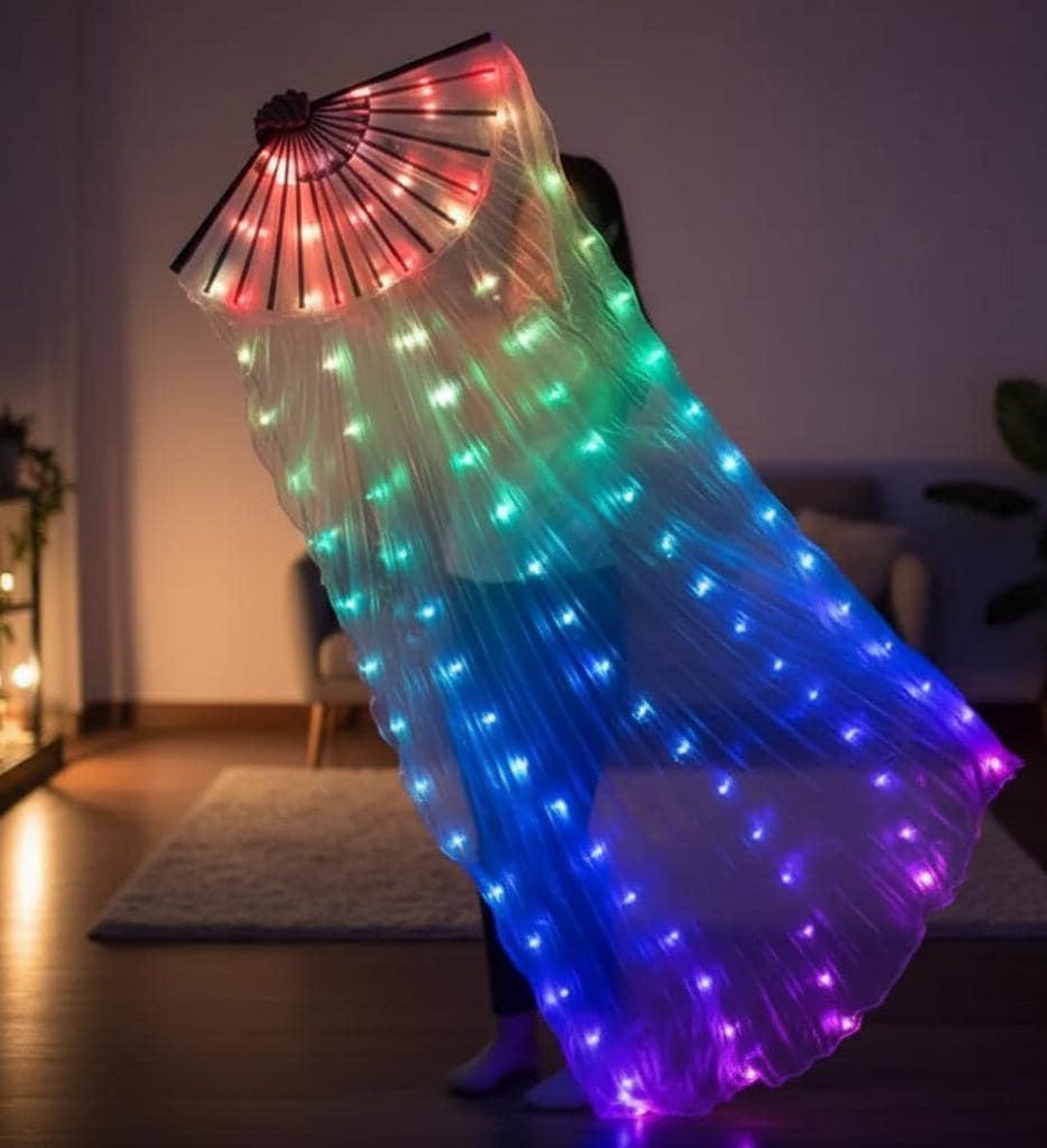 Veilon Led Aurora Shift Long Led Silk Veil Fans | 19 - Etsy