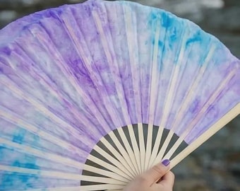 Paire de voiles éventails en soie - Ice Bloom bleu violet | 42