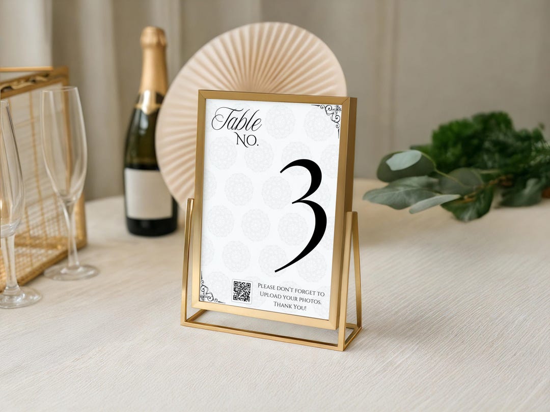 Table Layout With Qr Code QR Code Table Numbers Template White, Share Your Photos Table Number ...