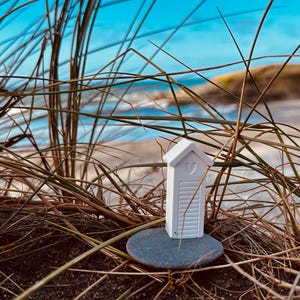 Handmade Clay Beach Hut – Coastal Cottage Decor, Devon Keepsake