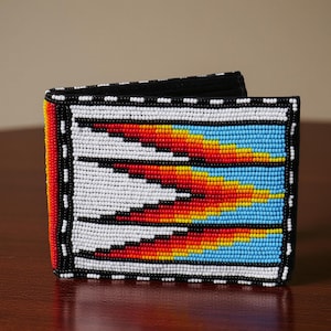 Native Handwallet Handmade Native American Style Beaded Men's Wallet | Bifold Wallet ...