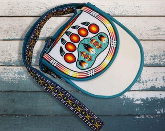 Handgemachte Indianer Perlen Canvas Tasche Crossbody Taschen
