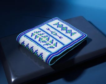 Handmade Native American Style Beaded Men's wallet | Bifold Wallet | Gift for him