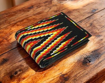 Handmade Native American Style Beaded Men's wallet | Bifold Wallet | Gift for him