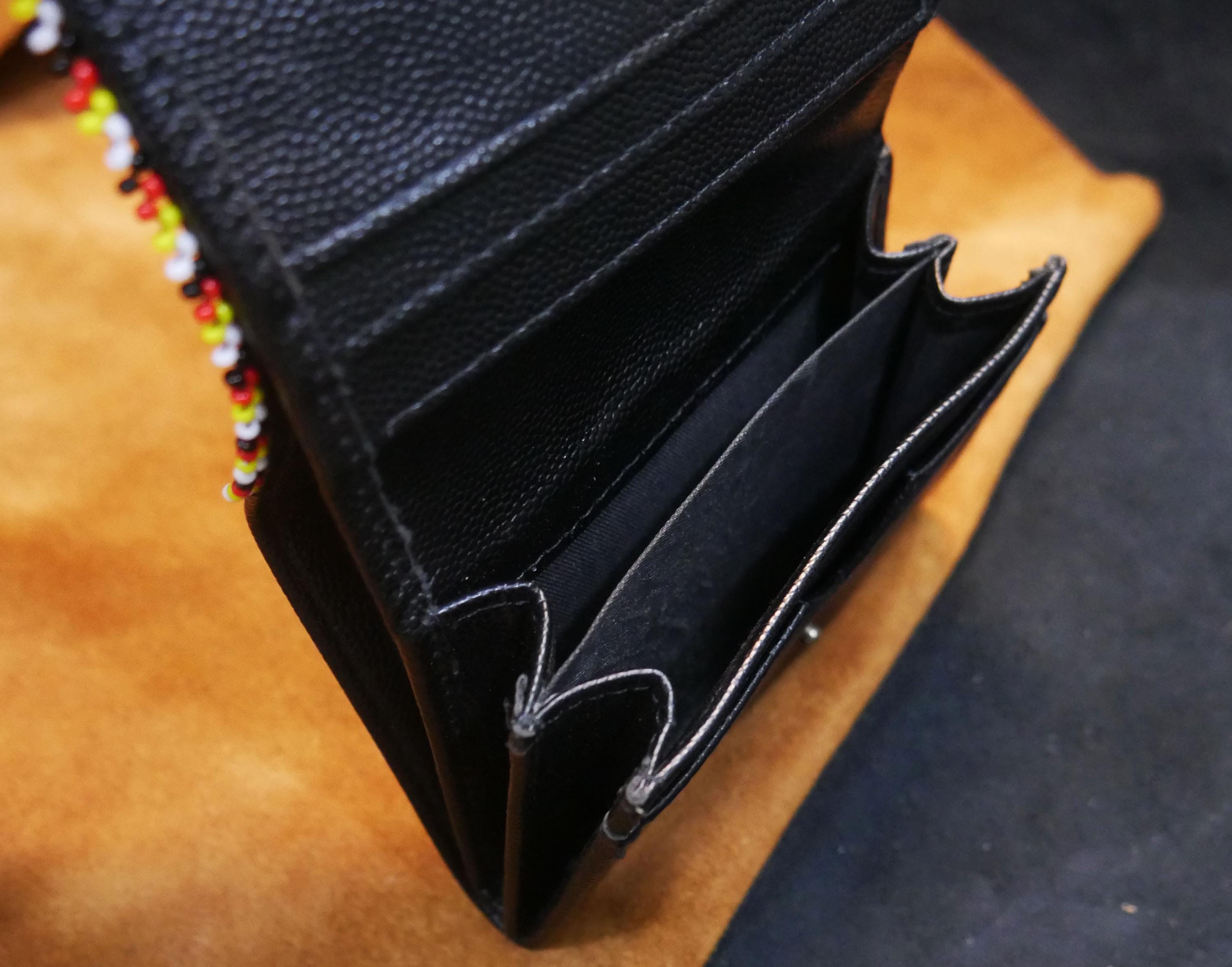 Native Handwallet Handmade Beaded Bifold Wallet | Native American Style Bear Claw Design ...