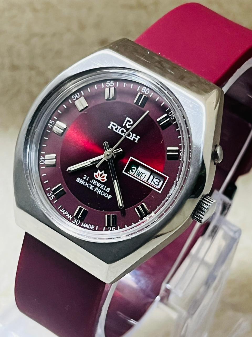 Ricoh 21 jewels automatic watch - 日本 S44 RICOH リコー CRYSCUT 