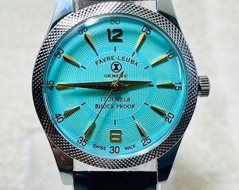 FAVRE-LEUBA ビンテージモデル　純正ケース　グリーン Original FAVRE-LEUBA Genève Sea King Hand-winding Swiss Made Pre