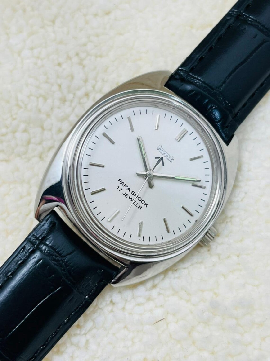 Vintage HMT Arrow White Dial Mechanical Watch: 17 Jewels Manual-Winding Made In India, foto 2 de 5