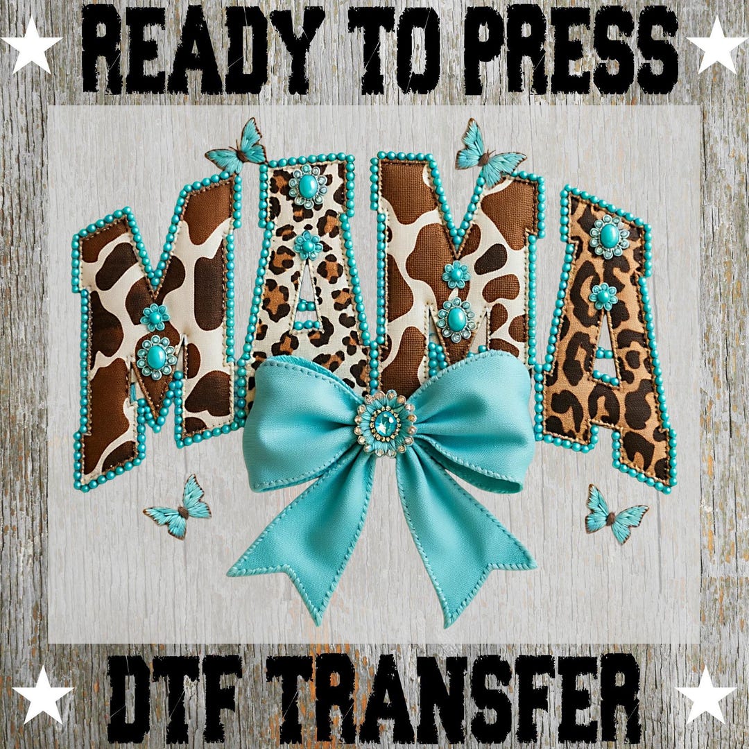 Coquette Leopard Mama DTF Heat Transfer, Mothers Day Ready to Press - Etsy