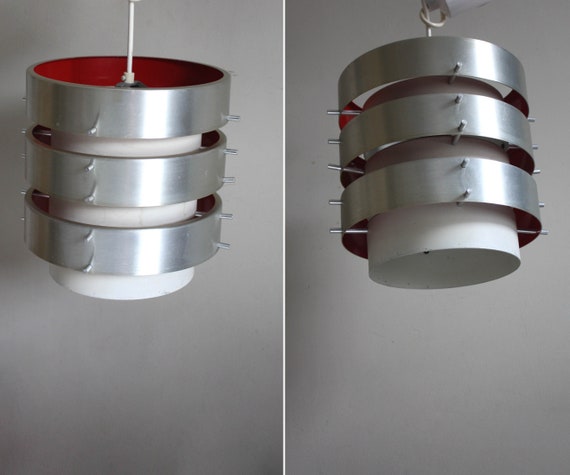 1960s Pendant Light Red Ceiling Light Kitchen Light Minimalist