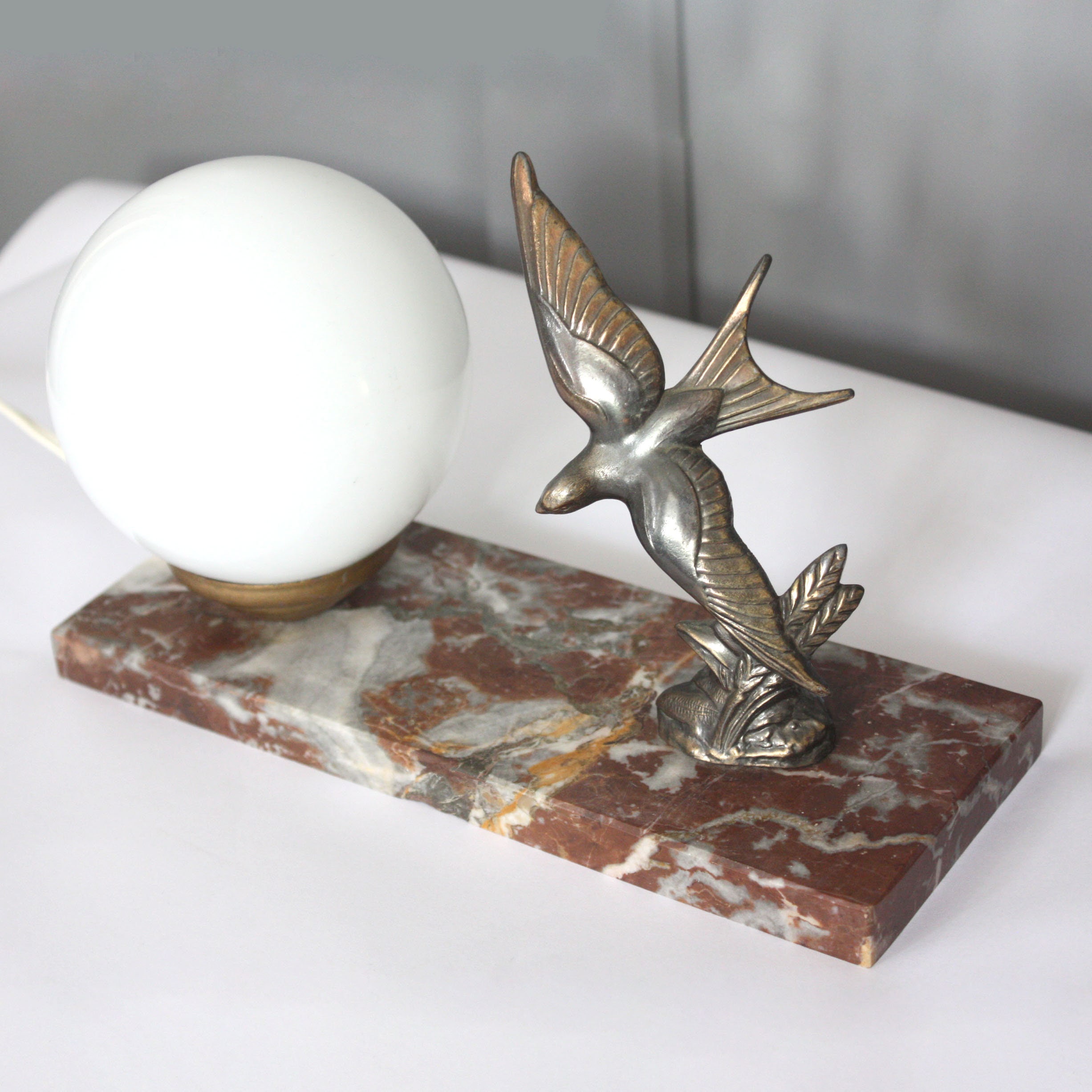 Art deco bird lamp deals