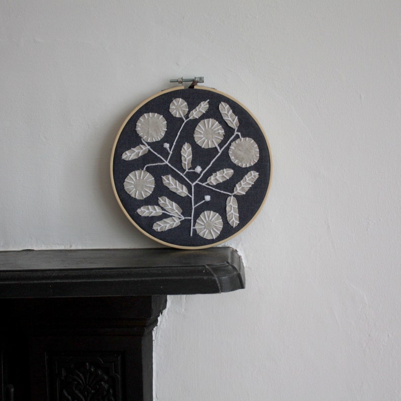 7'' Modern Embroidery by Project Sarafan. Wall Hanging. Tree of Life. Made to order image 1