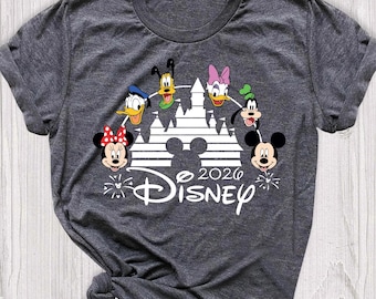 Camiseta Disney 2026 Camisetas para viaje familiar a Disney Camiseta Minnie Mickey Camiseta Disney Group Camiseta, Camiseta de vacaciones Personajes Disney Camiseta Mickey Friends