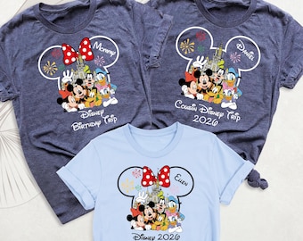 Disneyland Trip Shirt Custom Disney Family Shirt Mickey Disney Cousin Crew Shirt Disney Birthday Trip Tees Family Vacation Disney 2026 Shirt